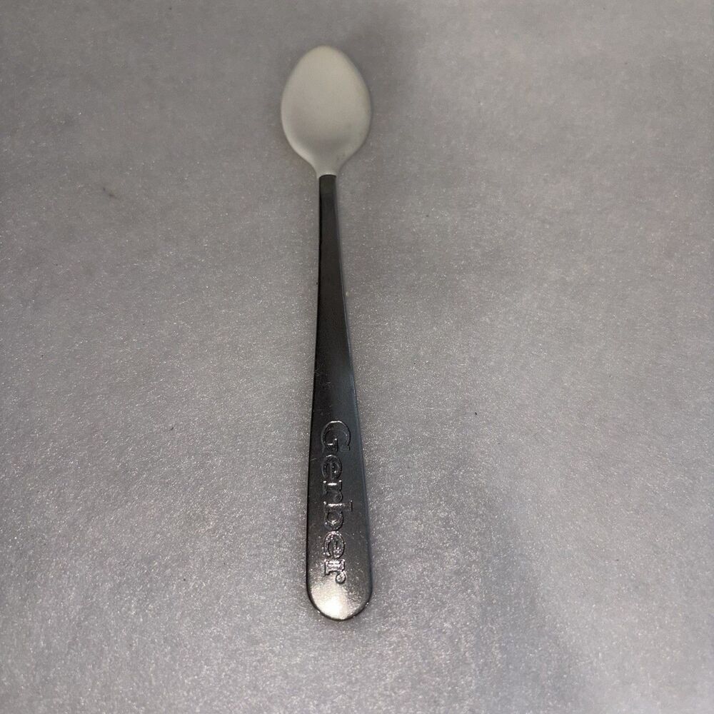 Gerber Stainless Steel Baby Spoon with Mouth Protector - A